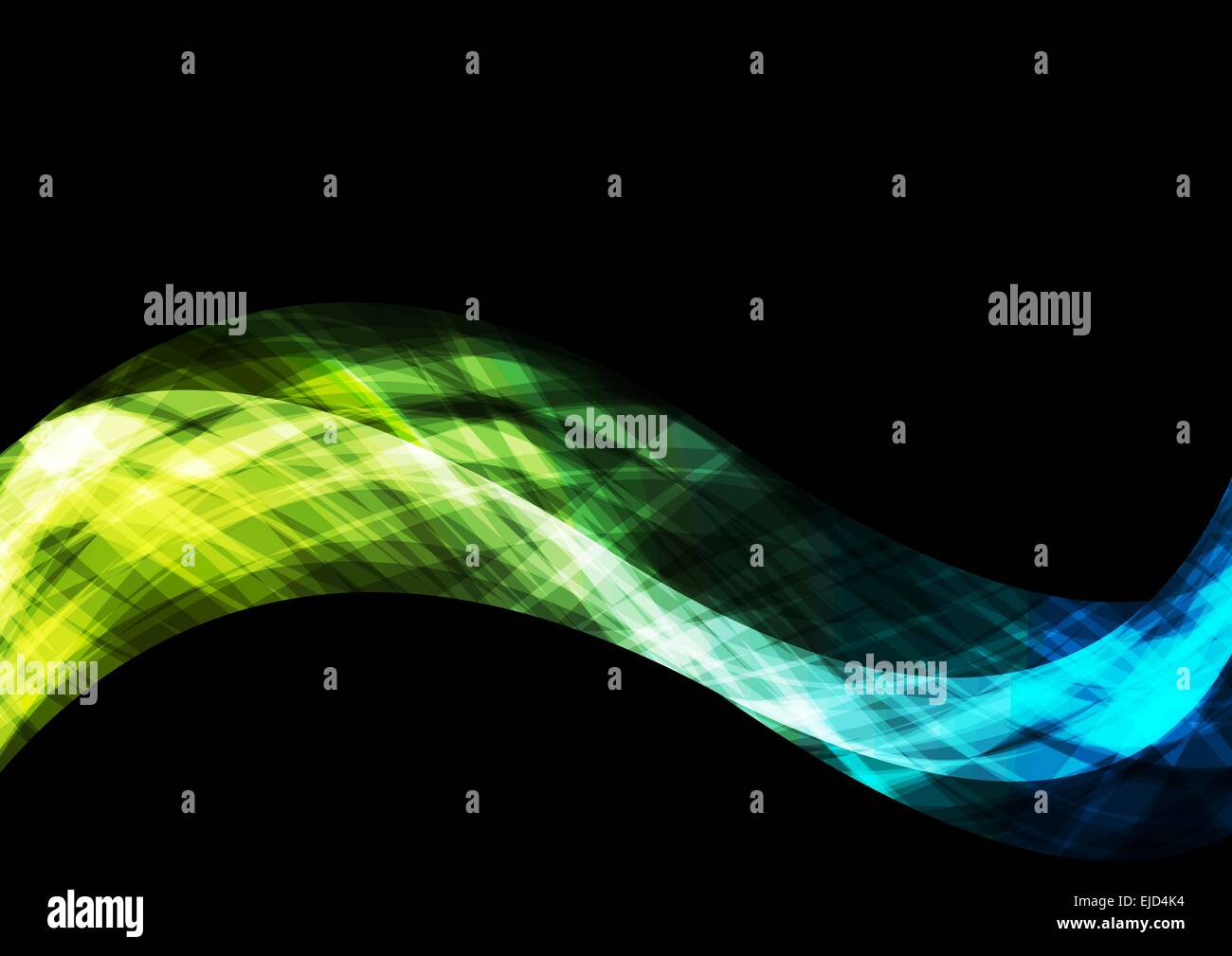 Bright shiny waves on black background Stock Photo - Alamy