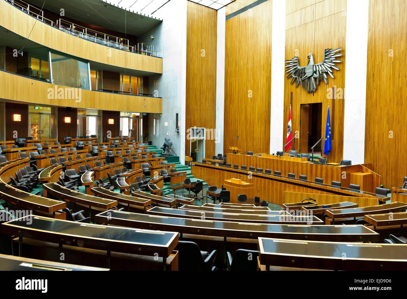 The National Council Chamber at the Austrian Parliament building ...
