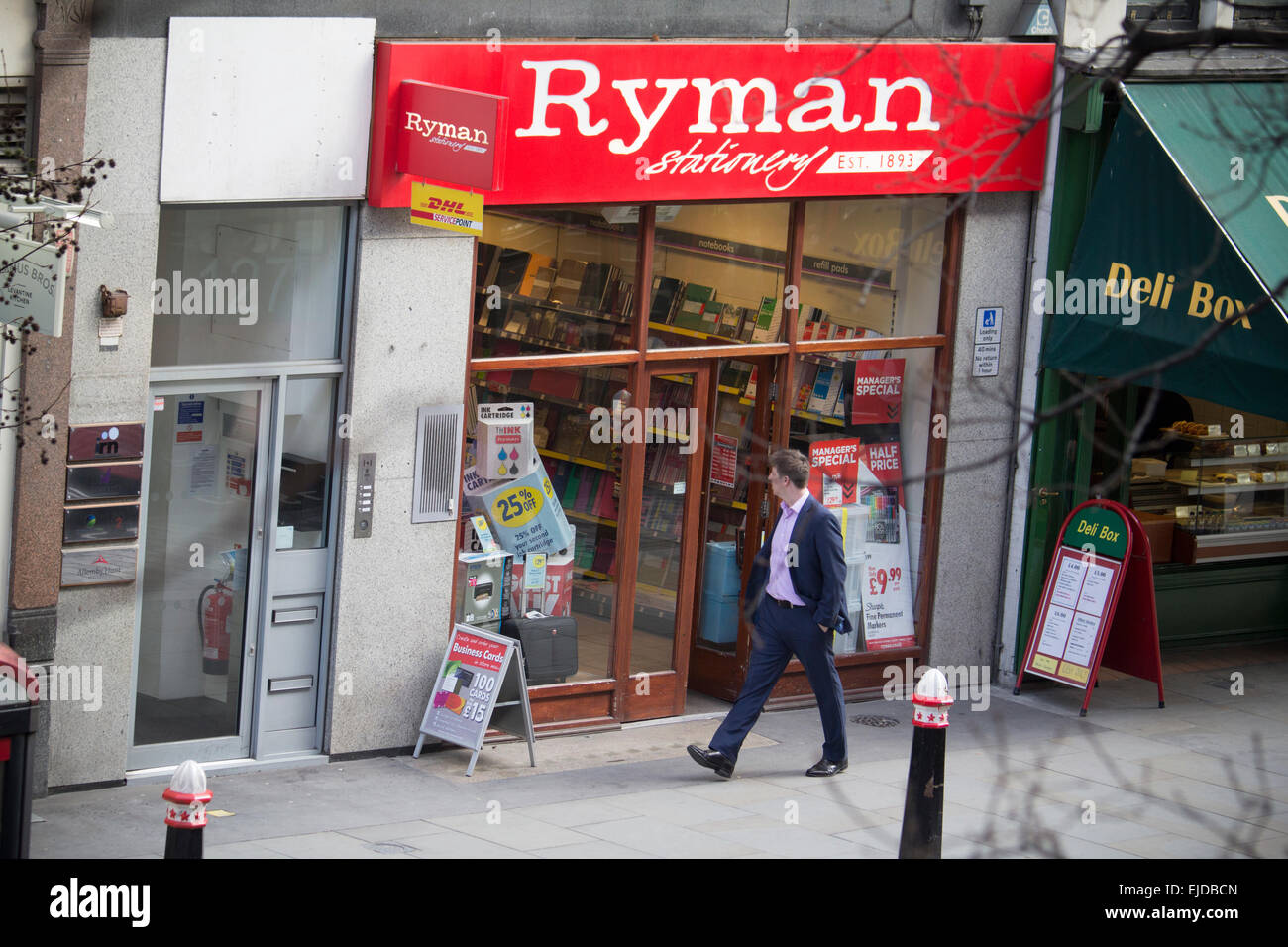 Ryman stationery shop London Stock Photo