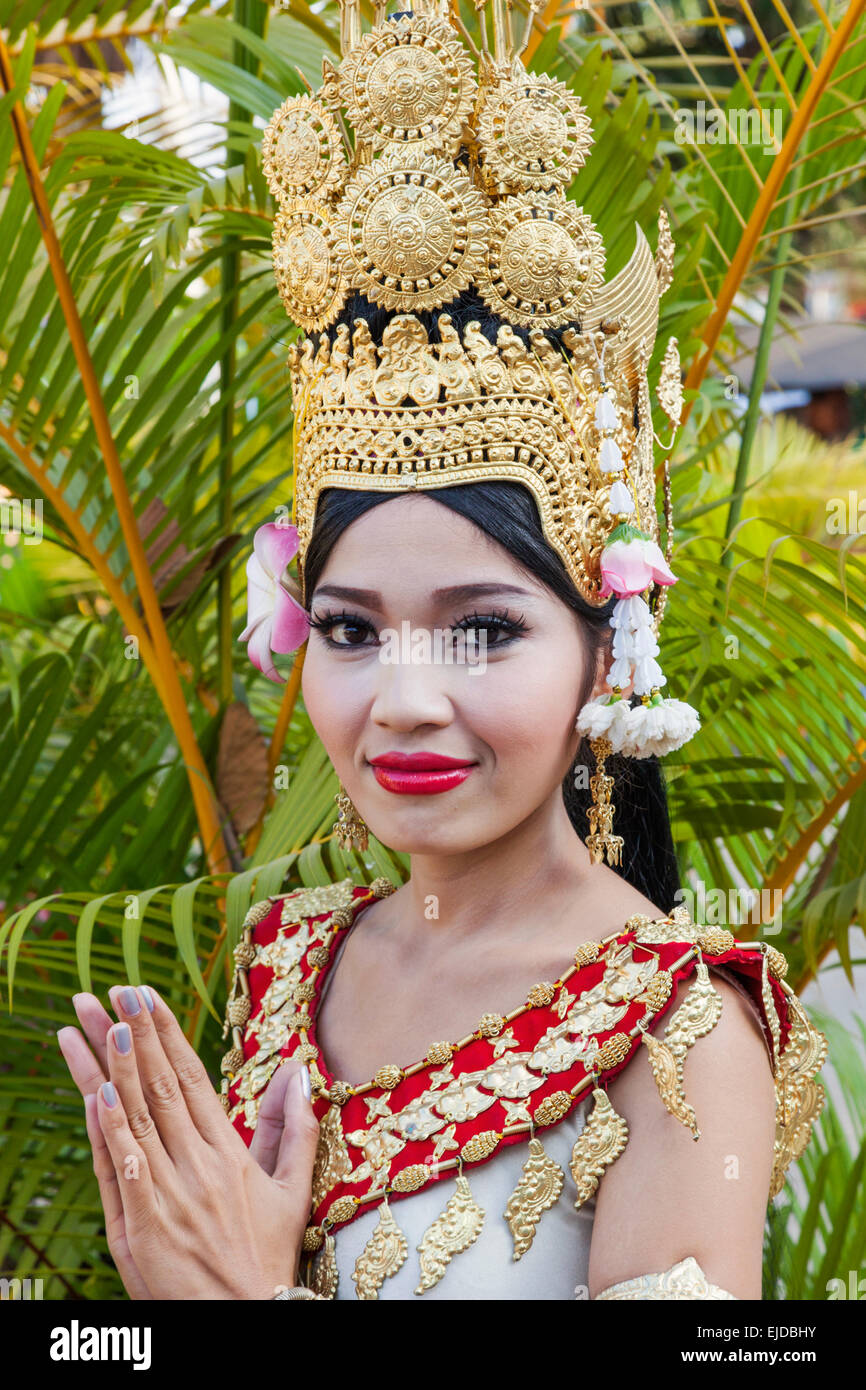 Cambodia, Siem Reap, Traditional Apsara Dancer Stock Photo - Alamy