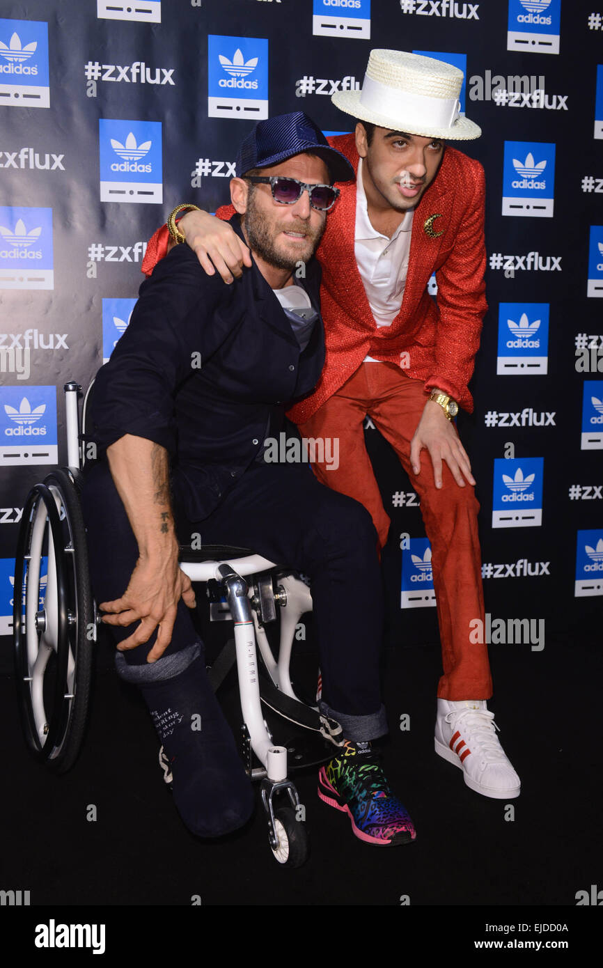 Milan Fashion Week, Women Spring/Summer 2015 - Adidas Originals - Arrivals  Featuring: Lapo Elkann,DJ Cassidy Where: Milan, Italy When: 19 Sep 2014  Stock Photo - Alamy