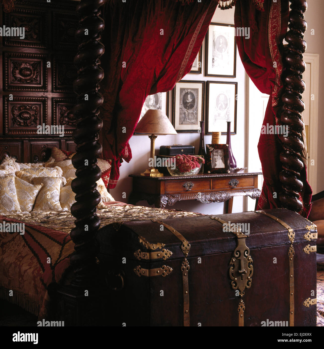 Antique chest foot bed in hires stock photography and images Alamy