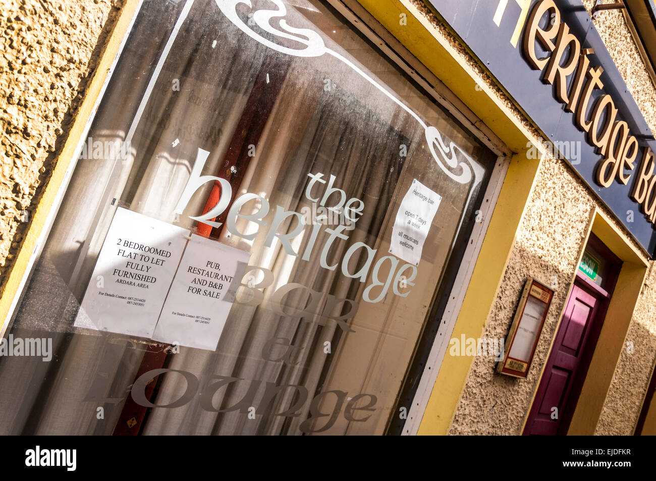 24th March 2015. Ardara, County Donegal, Ireland. The Heritage Bar