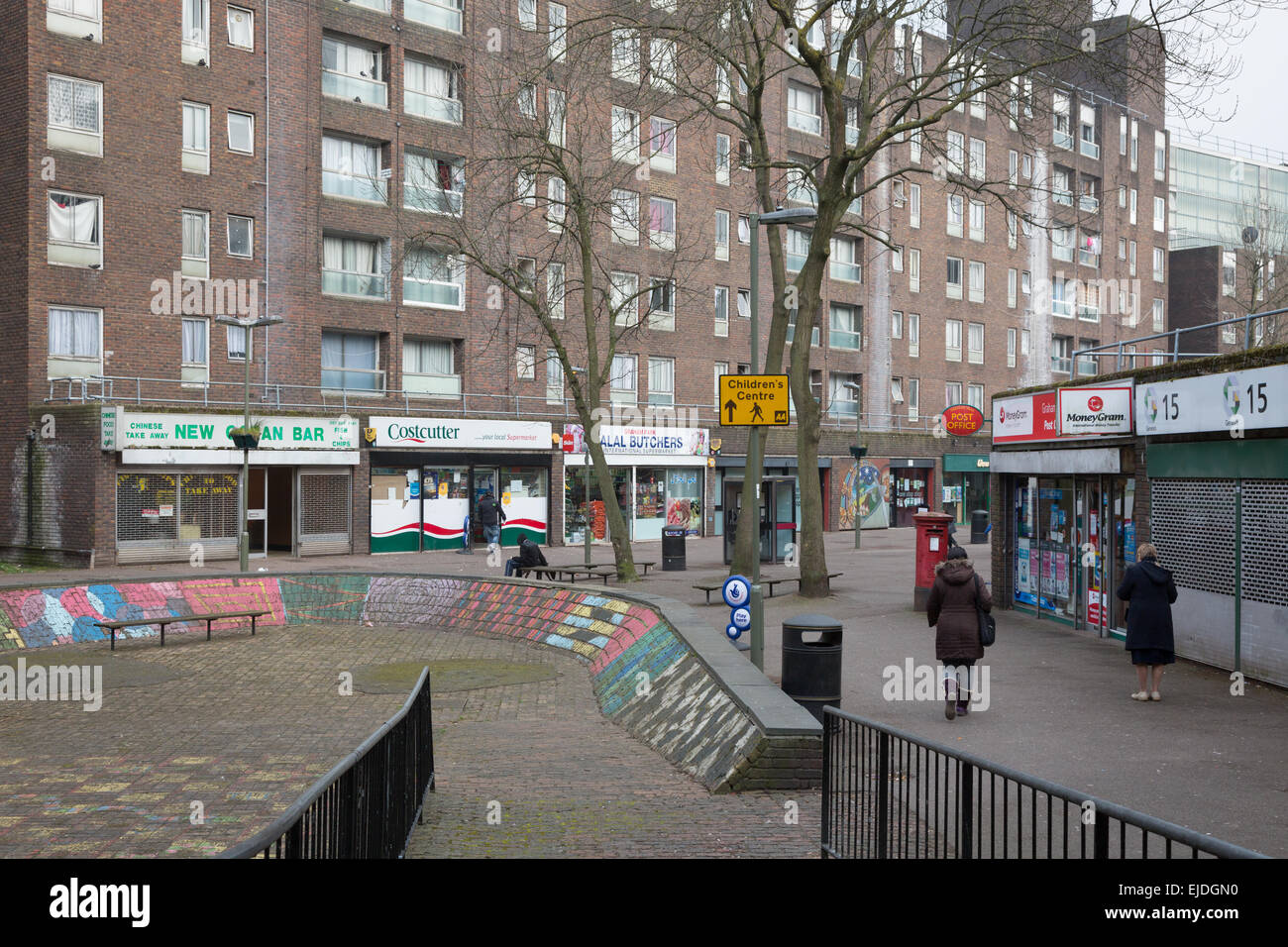 Main concourse of the Grahame Park Estate, Hendon, London Stock Photo ...