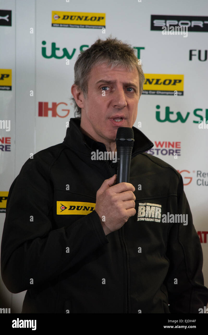 Castle Donington, UK. 24th March, 2015. Jason Plato of Team BMR during the 2015 Dunlop MSA British Touring Car Championship media day at Donington Park on March 24, 2015 in Castle Donington, England. Credit:  Gergo Toth/Alamy Live News Stock Photo