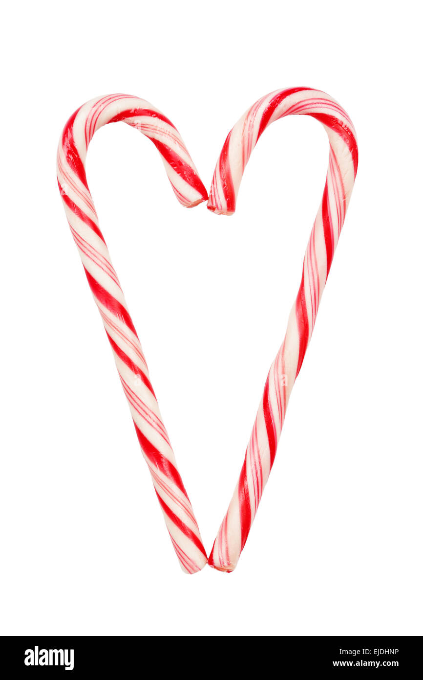 Christmas candy canes isolated on white background Stock Photo - Alamy