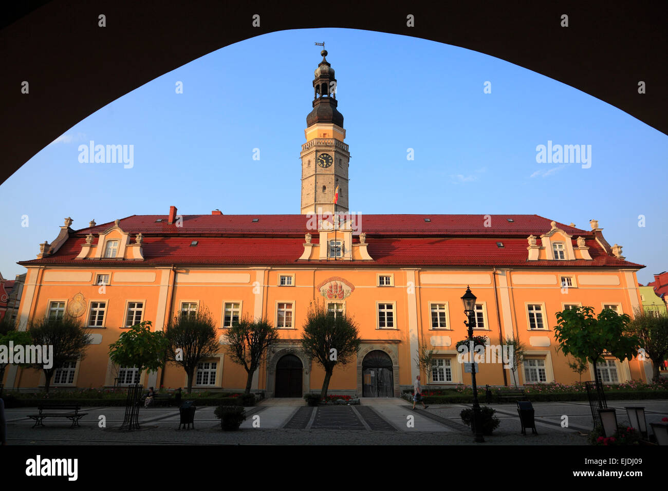 Town hall in Boleslawiec (Bunzlau), Lower Silesia, Poland, Europe Stock Photo