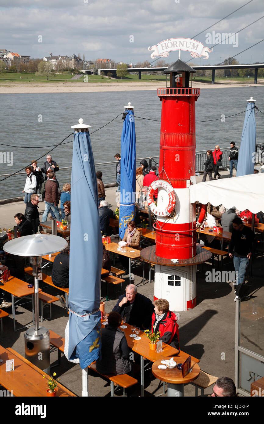 Fish  Restaurant GOSCH at Rhine Promenade, Duesseldorf, Northrhine Westphalia, Germany, Europe Stock Photo