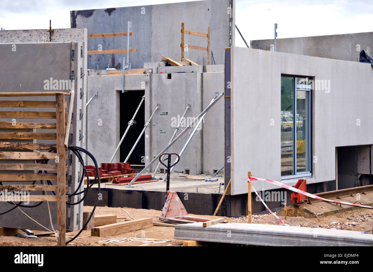 new urban house building construction work place Stock Photo