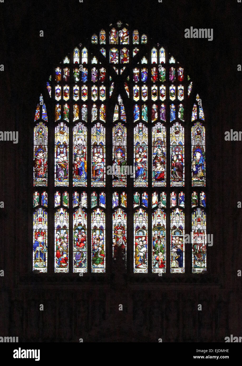 stained glass windows in beverley minster Yorkshire Stock Photo Alamy