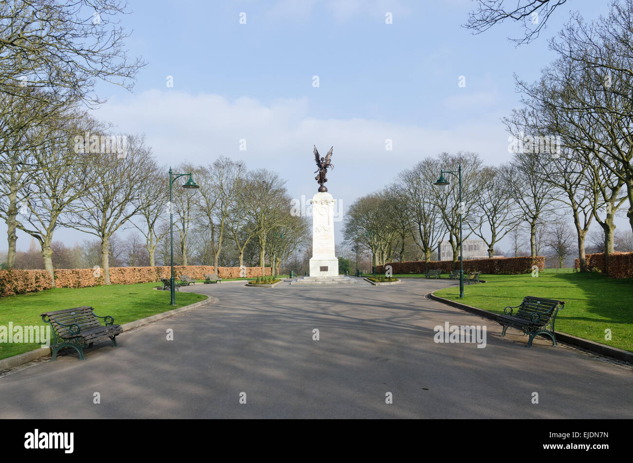War memorial at Dartmouth Park in West Bromwich, West Midlands Stock