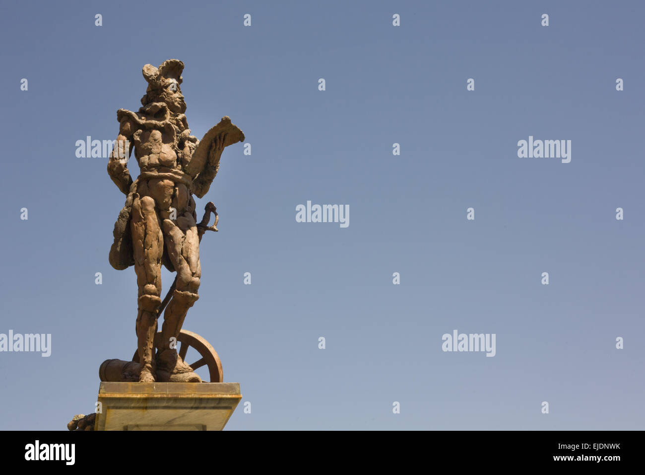 Statue of Godoy, historic relevant character at Spanish Revolutionary War, Badajoz, Spain Stock Photo