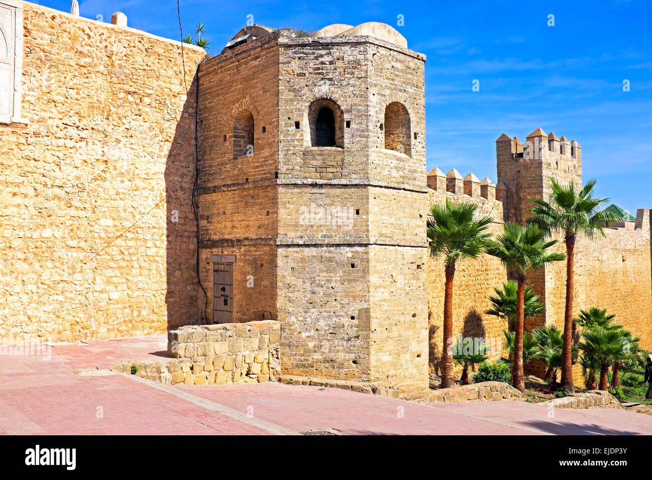 Old city walls in Rabat, Morocco Stock Photo