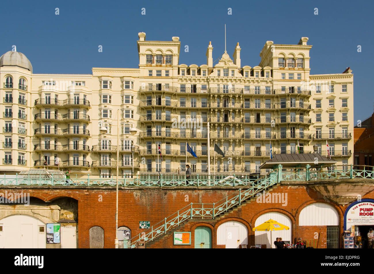 Grand Hotel Kings Road Brighton East Sussex England as Seen From The Seafront Stock Photo