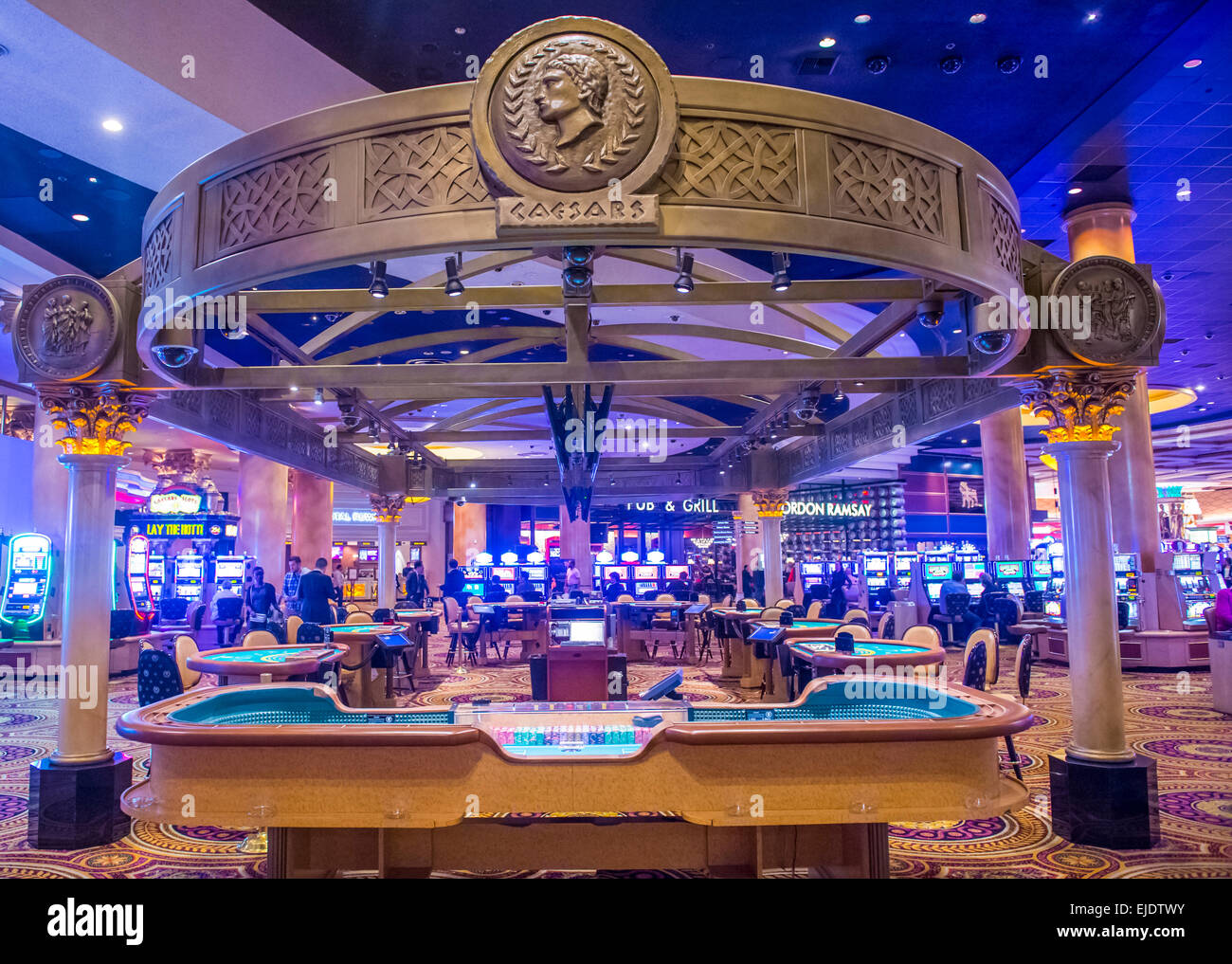 The casino of Caesar Palace in Las Vegas. Caesars Palace is a