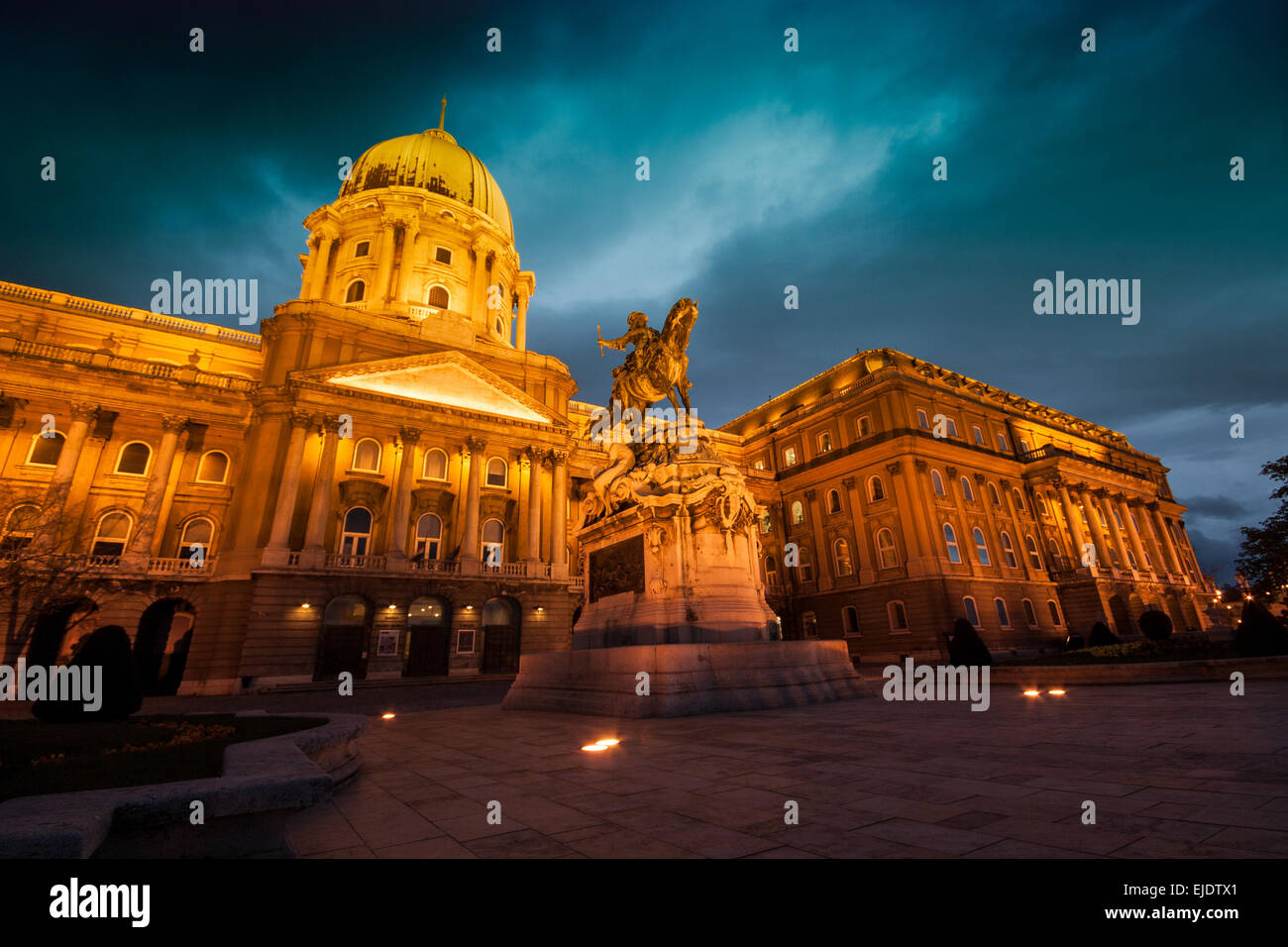 The historic Royal Palace - Buda Castle - History Museum in Budapest - Hungary Stock Photo