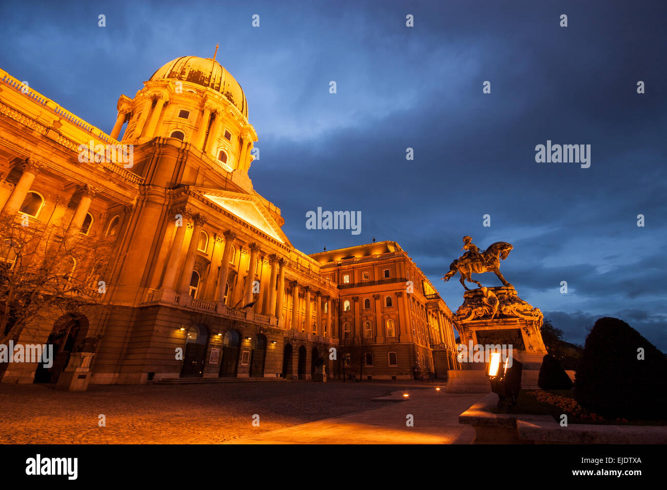 The historic Royal Palace - Buda Castle - History Museum in Budapest - Hungary Stock Photo