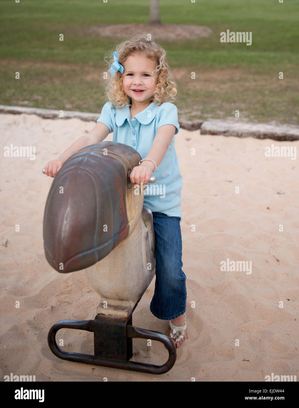 little girl on a playground, portrait Stock Photo - Alamy