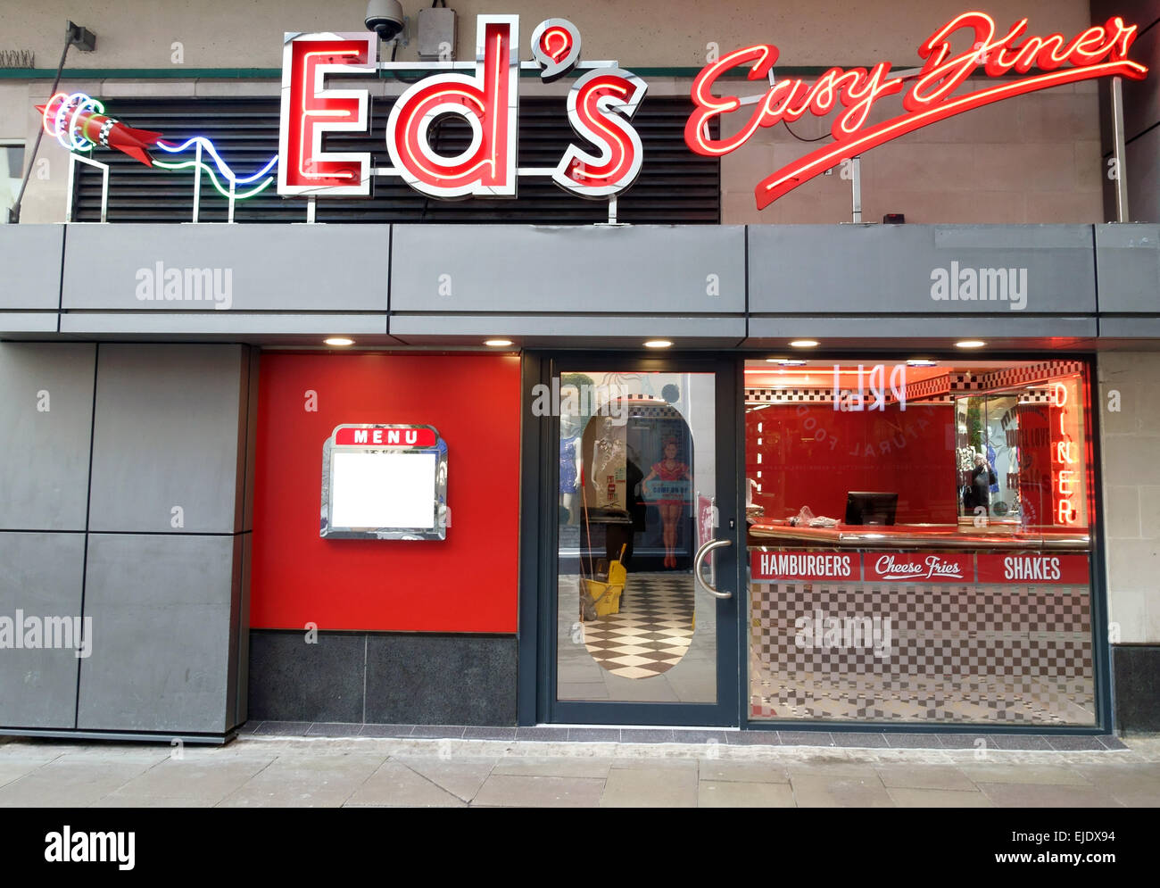 Branch of Ed's Easy Diner restaurants in Islington, London opened March 2015 Stock Photo