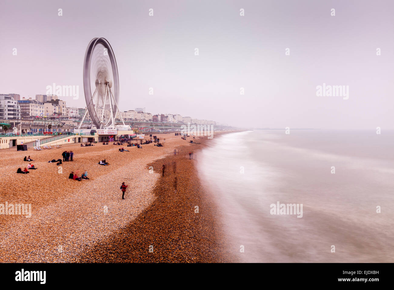 Brighton Beach In Winter, Brighton, Sussex, UK Stock Photo