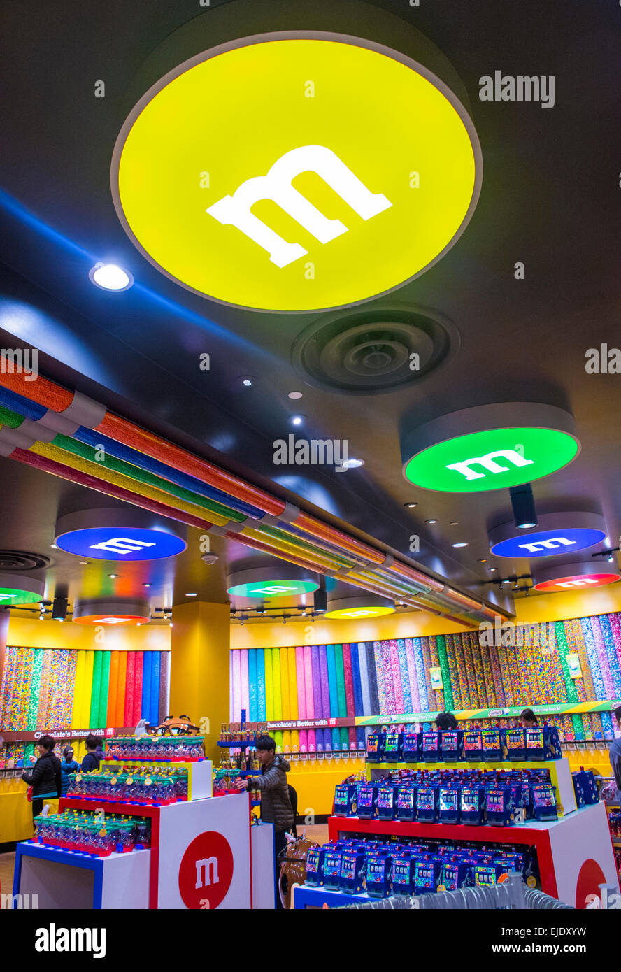The M&M world store in Las Vegas strip Stock Photo