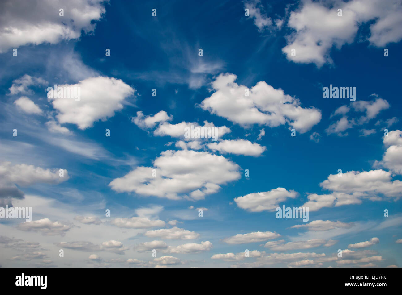 Blue sky with white clouds. Natural  background image Stock Photo