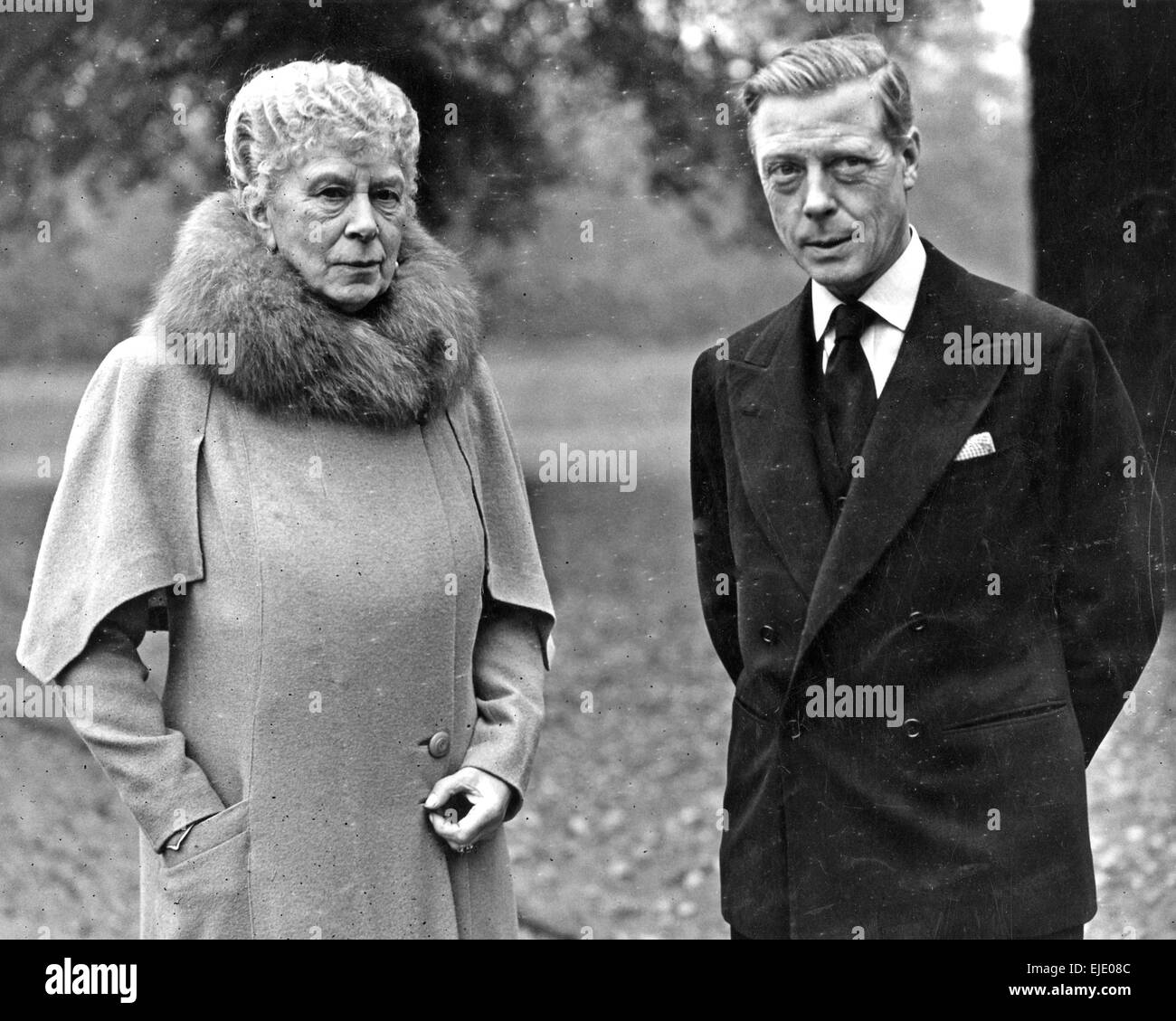QUEEN MARY with her eldest son the Duke of Windsor at Marlborough Stock