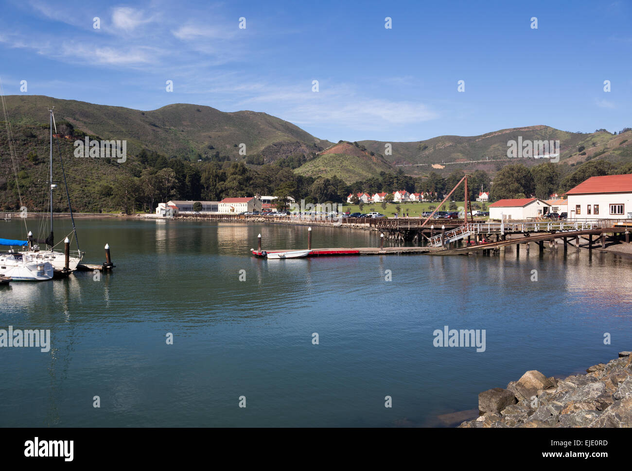 Travis Marina, Horseshoe Bay, Fort Baker, Sausalito, Marin County, California, United States, North America Stock Photo