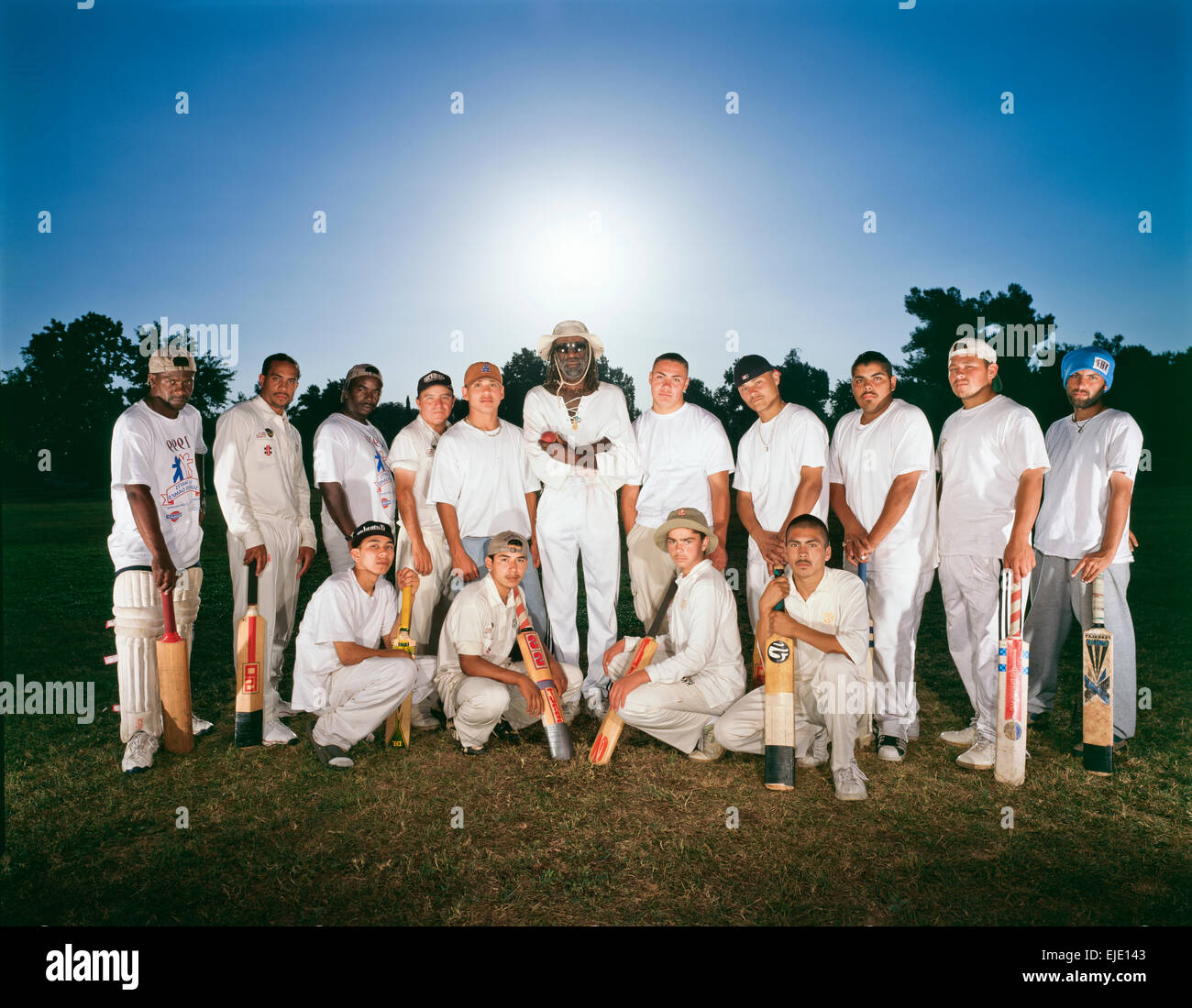 COMPTON, CA MAY 01 Compton Cricket Team playing cricket in Los