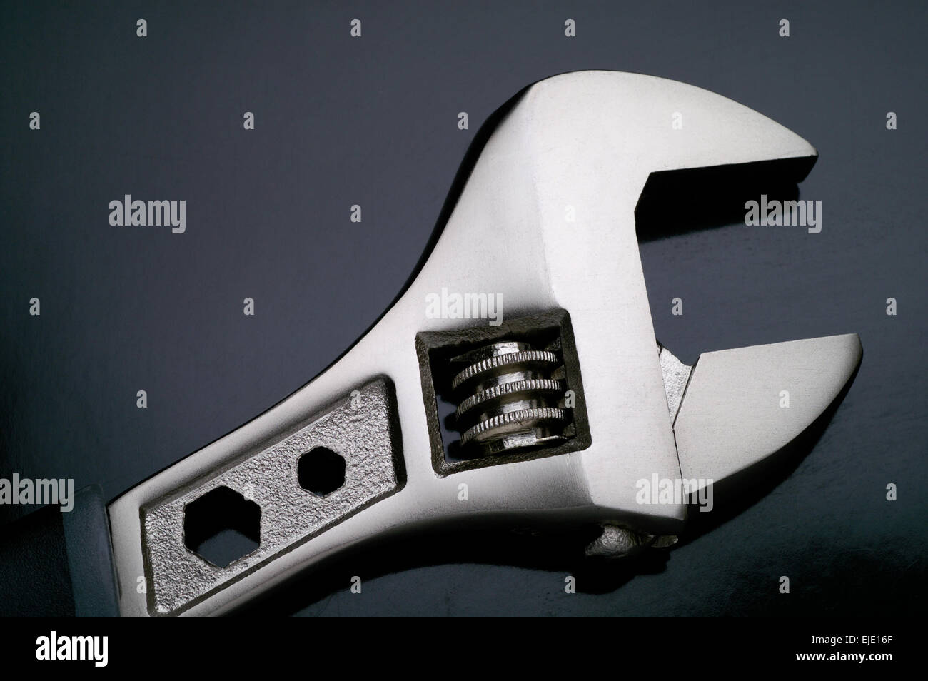 Crescent wrench isolated on black Stock Photo Alamy