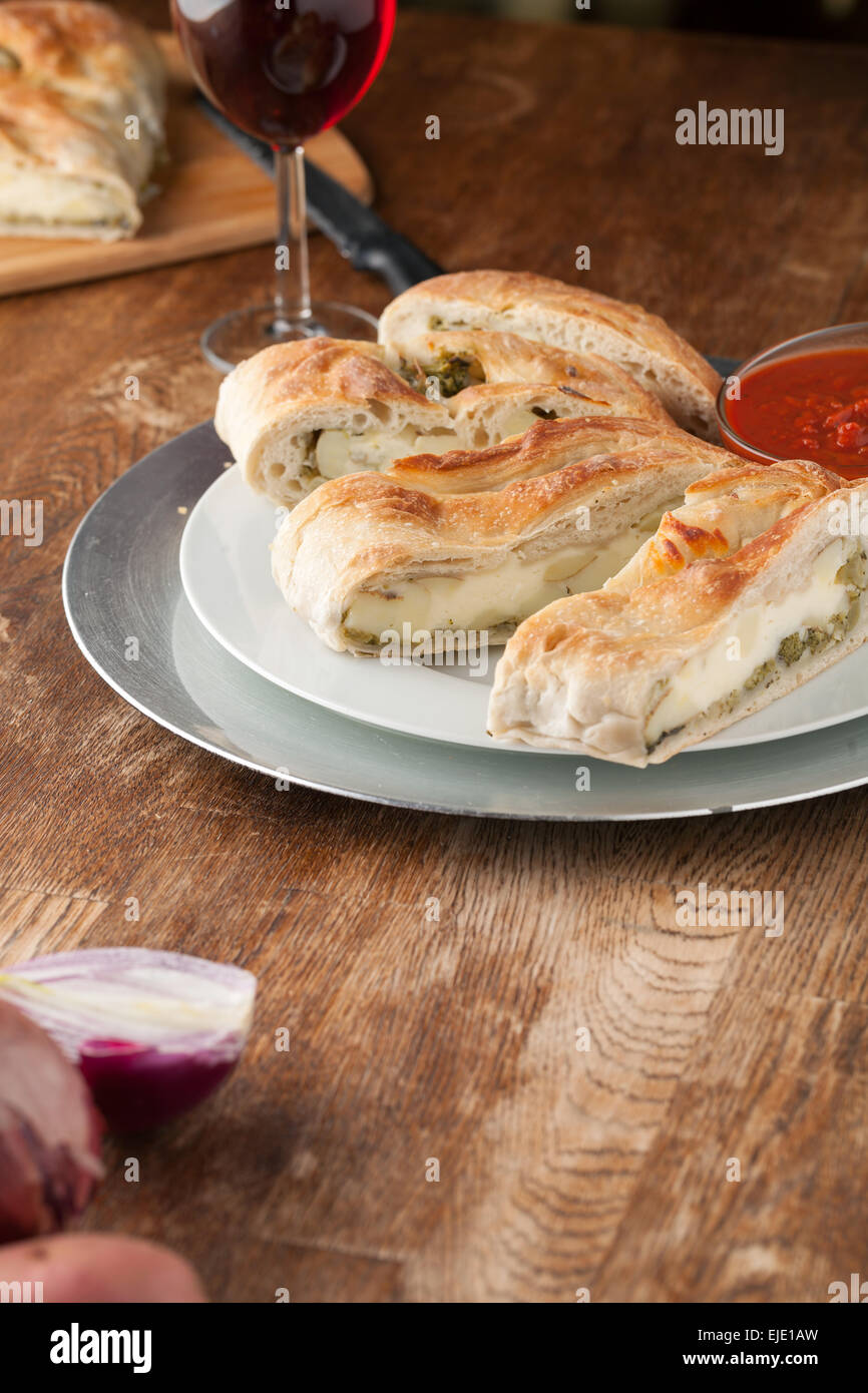 Stromboli Stuffed Bread Stock Photo Alamy