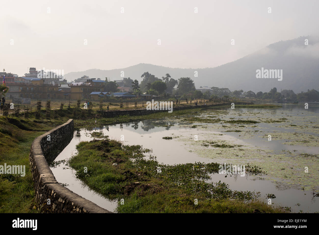Lakeside in Pokhara Stock Photo