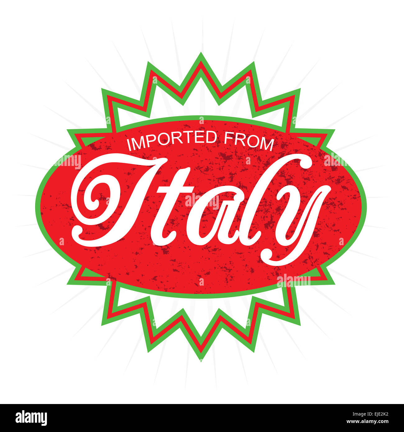 Imported from Italy Product Label Stock Photo Alamy