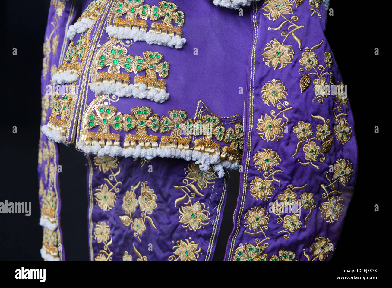 Detail of a traje de luces, the costum of a torero, Spain Stock Photo