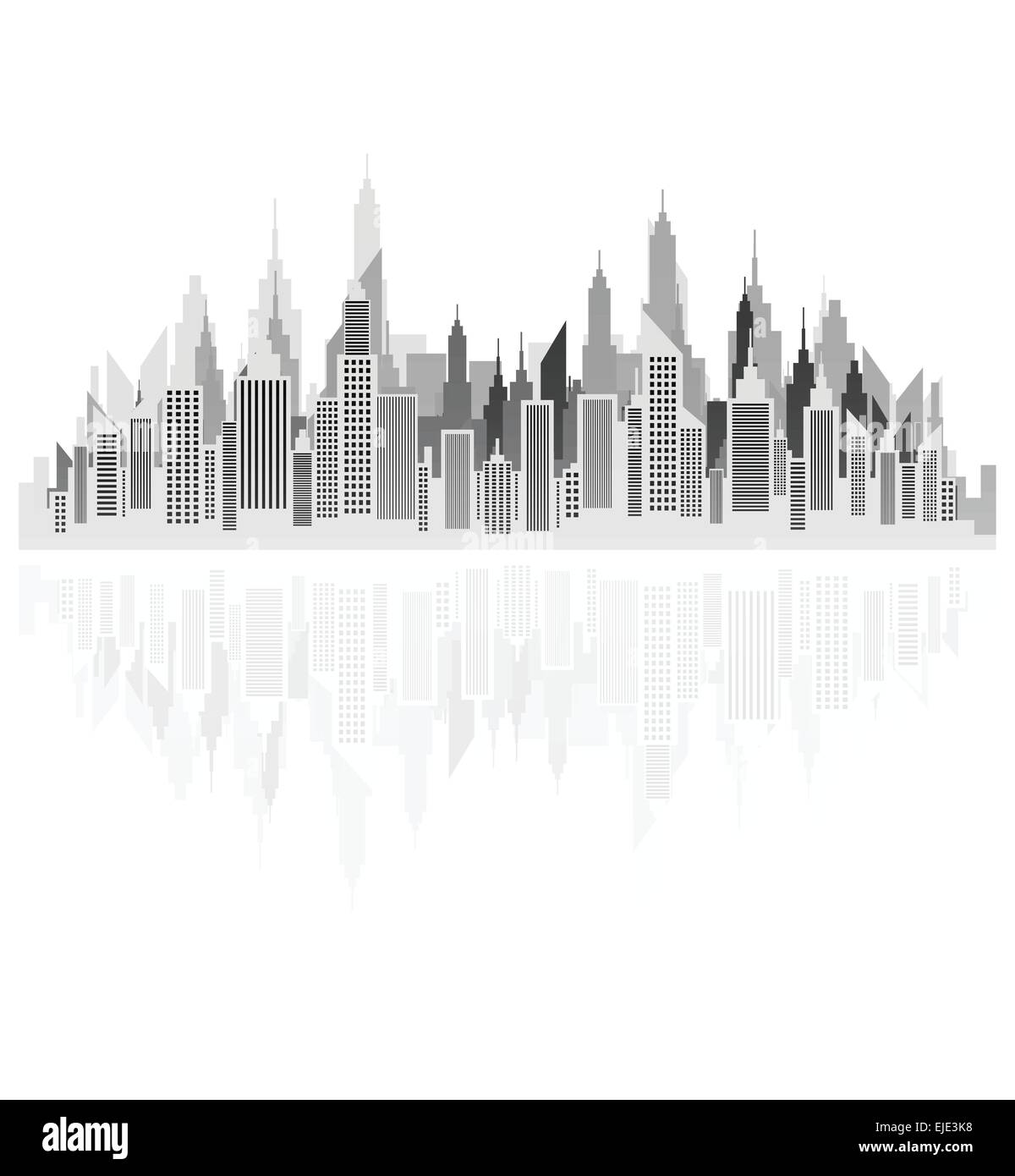 Modern City Skyline Silhouette Stock Vector Image & Art - Alamy