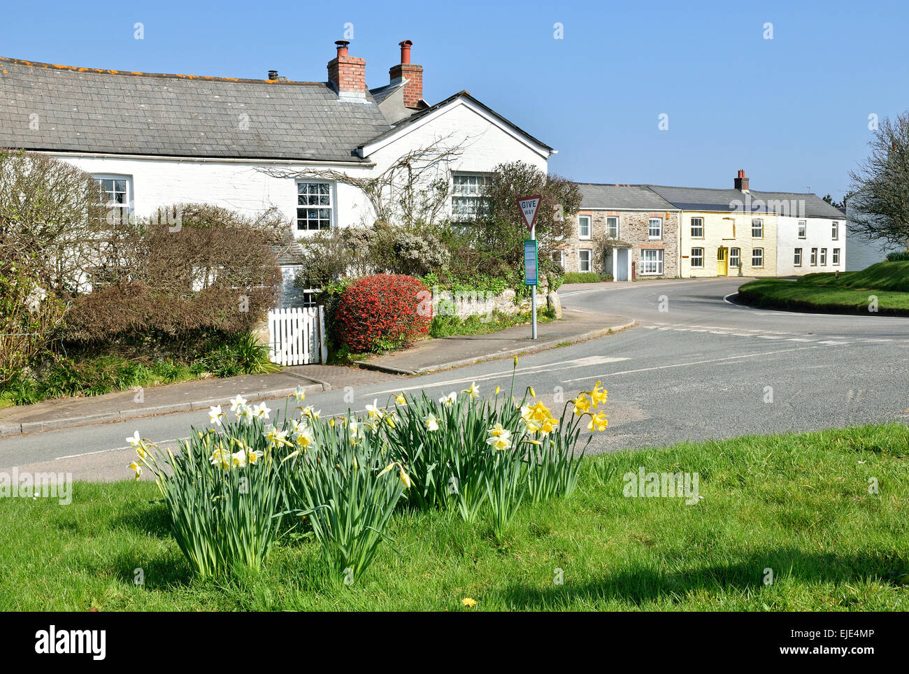 The village of St.Just in Roseland, Cornwall, UK Stock Photo