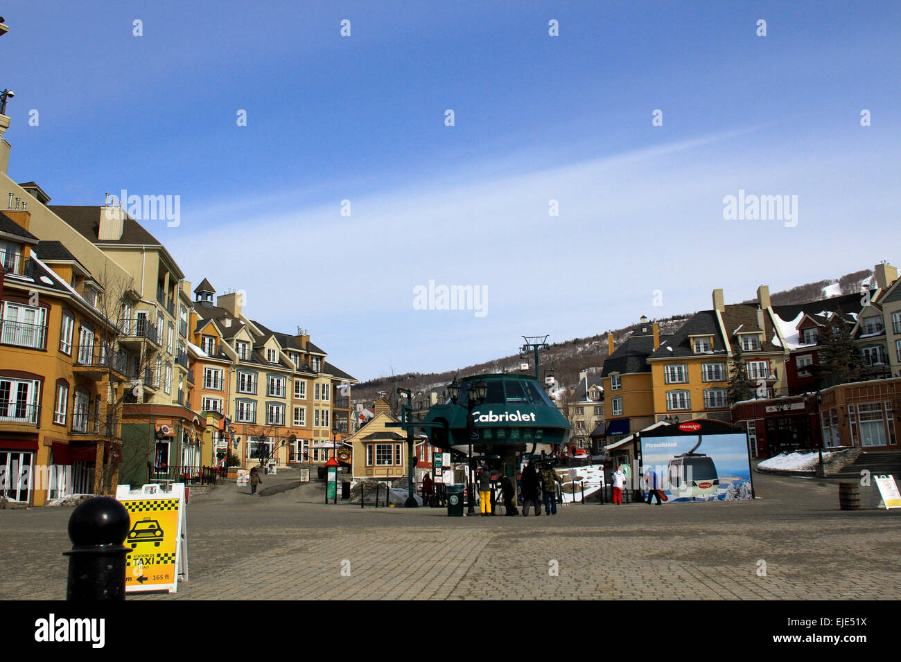 The pedestrian village at MontTremblant Ski Resort in Quebec, Canada