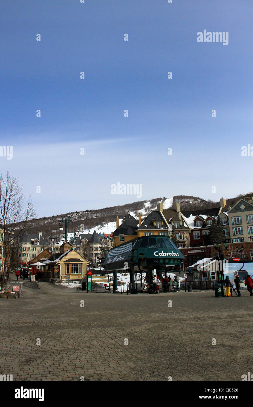 The pedestrian village at MontTremblant Ski Resort in Quebec, Canada