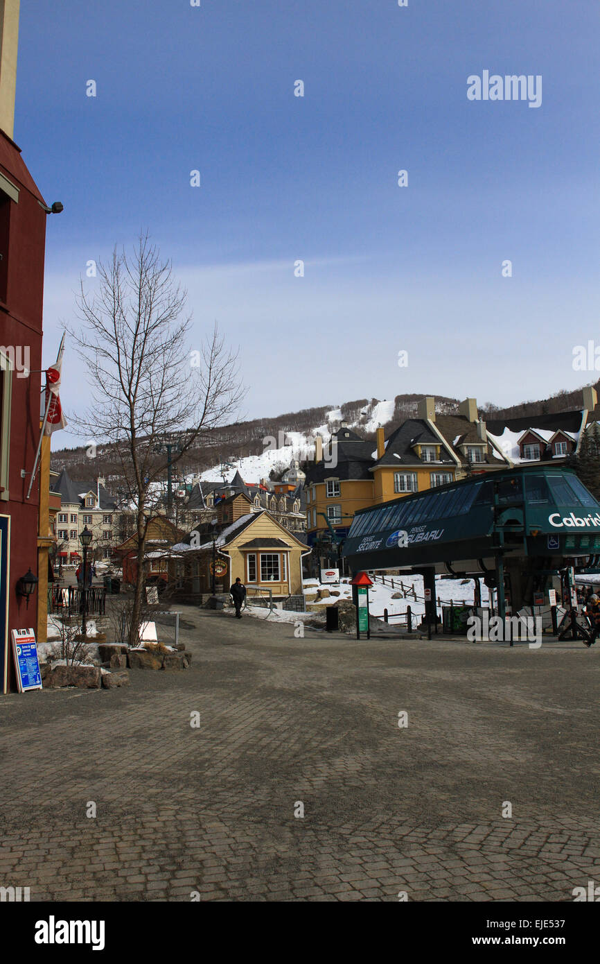 The pedestrian village at MontTremblant Ski Resort in Quebec, Canada