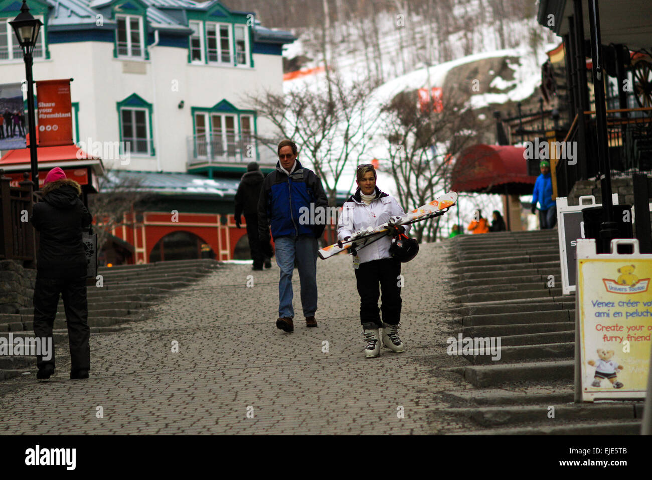 The pedestrian village at MontTremblant Ski Resort in Quebec, Canada
