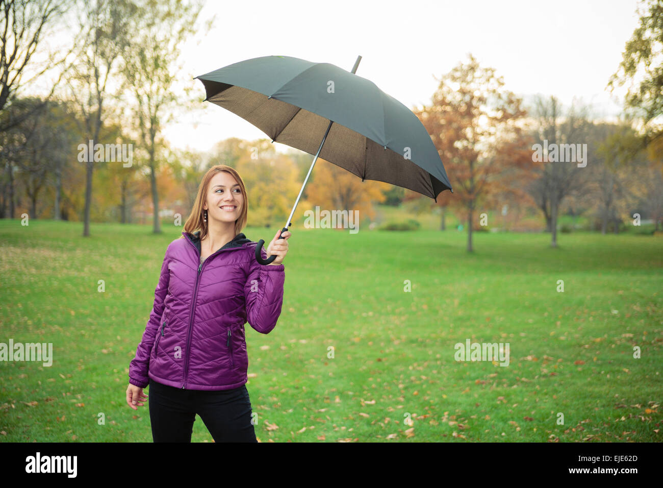Young woman in beautiful autumn park, concept autumn Stock Photo - Alamy