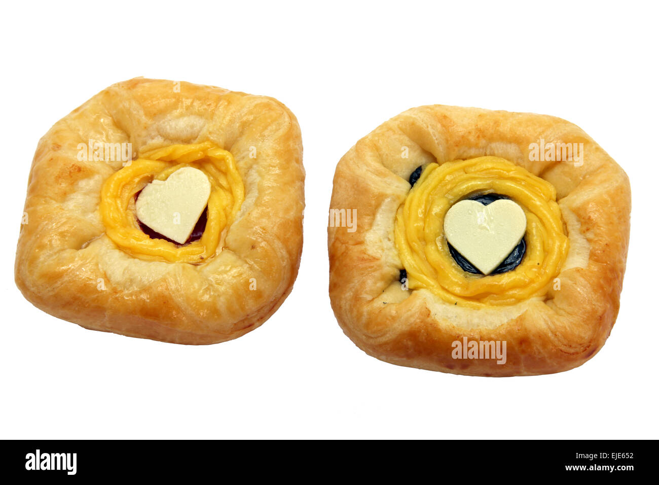 isolated bleberry and cherry danish buns Stock Photo Alamy