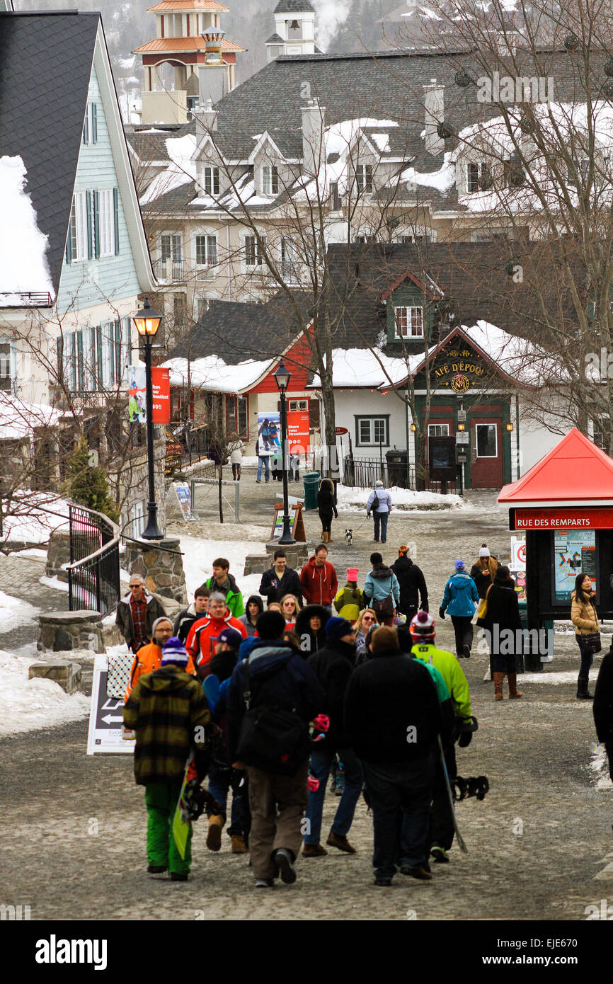 The pedestrian village at MontTremblant Ski Resort in Quebec, Canada