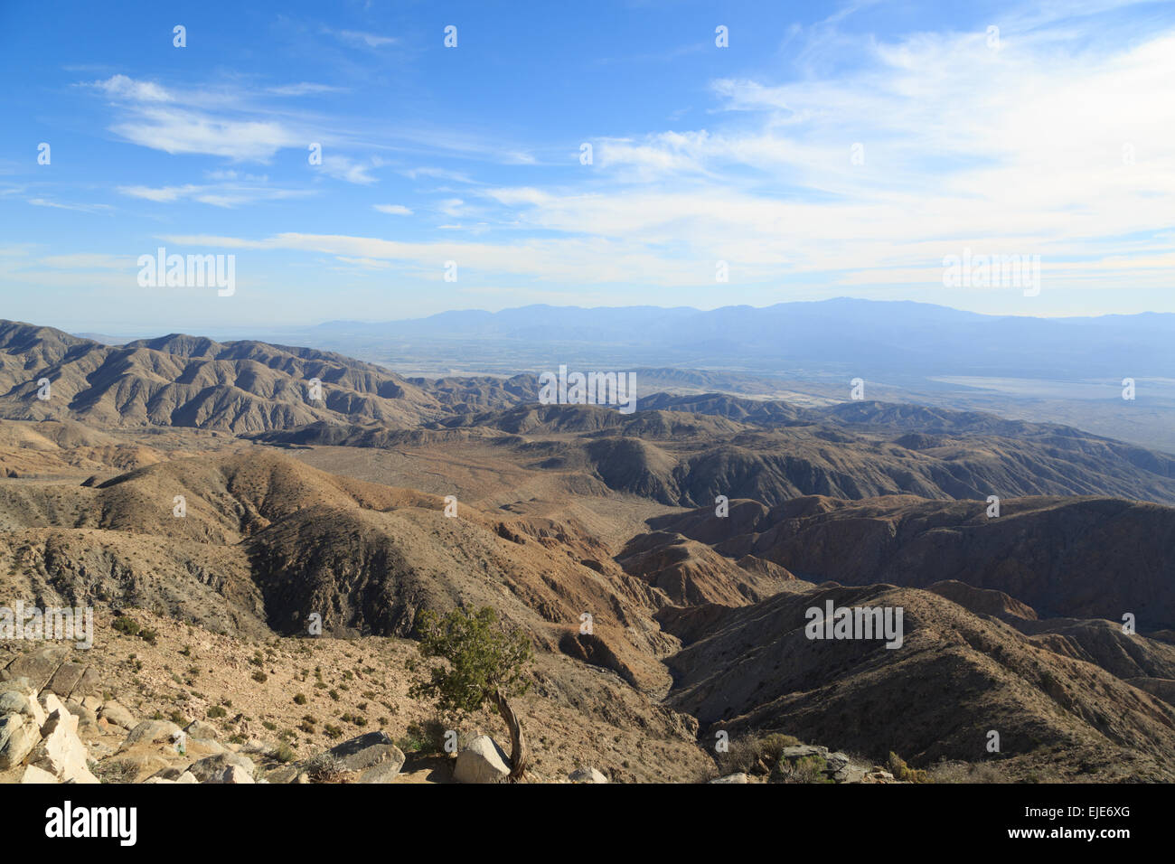 A photograph of Keys View in Joshua Tree National Park, in California ...