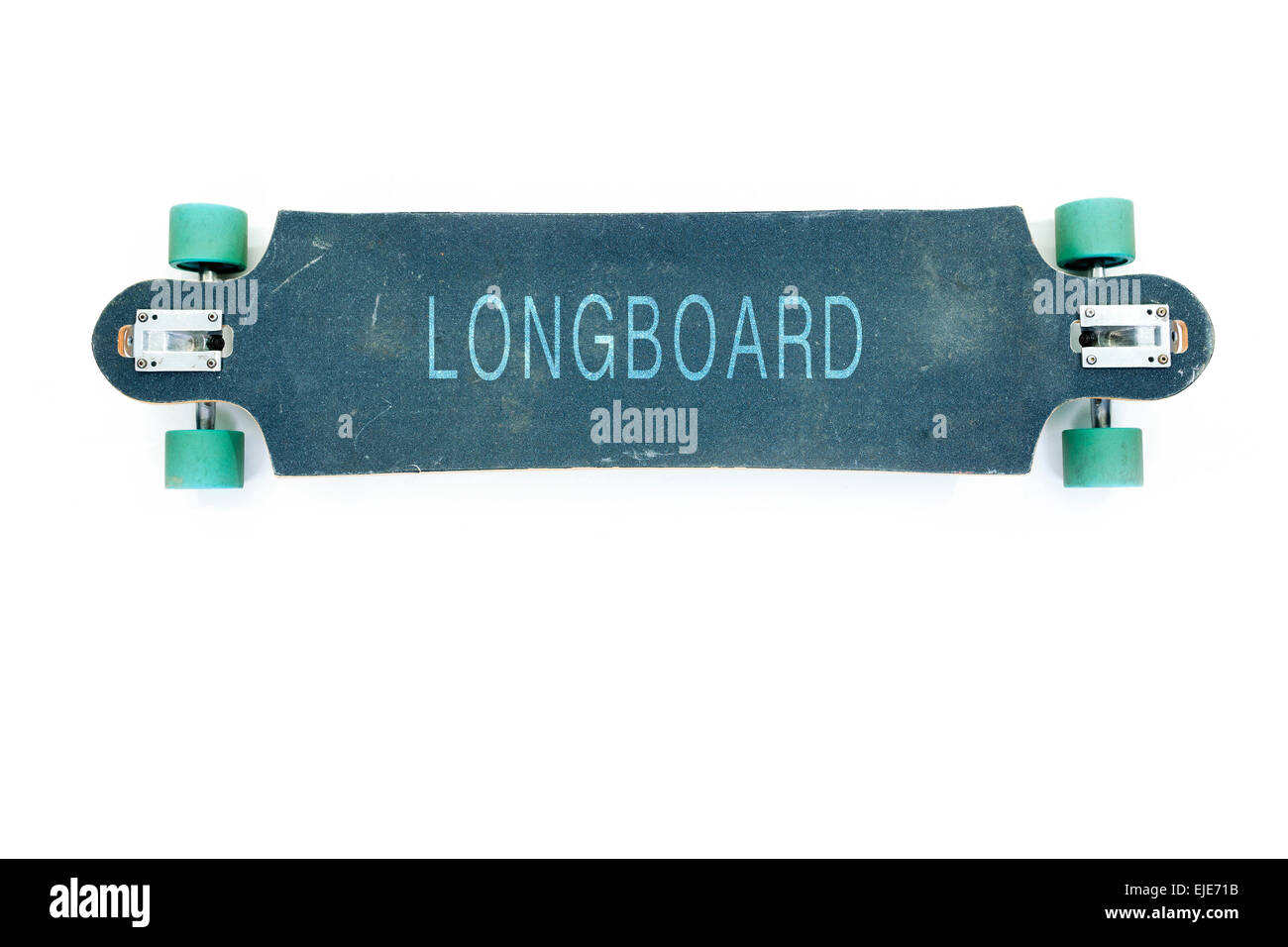 Longboard skateboard set isolated on a white background. Stock Photo