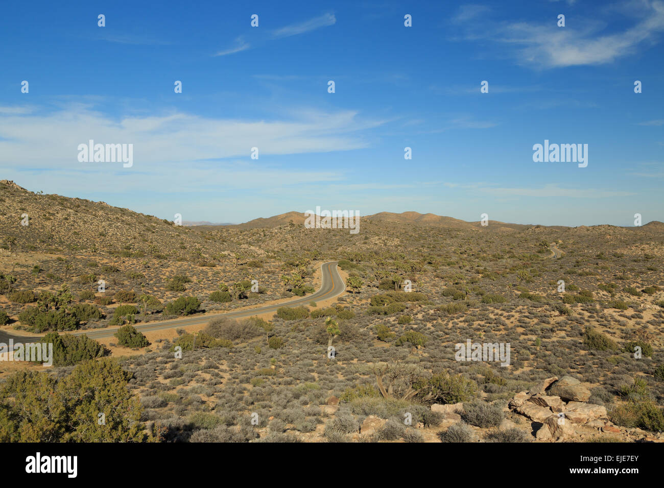 A photograph of Keys View in Joshua Tree National Park, in California ...