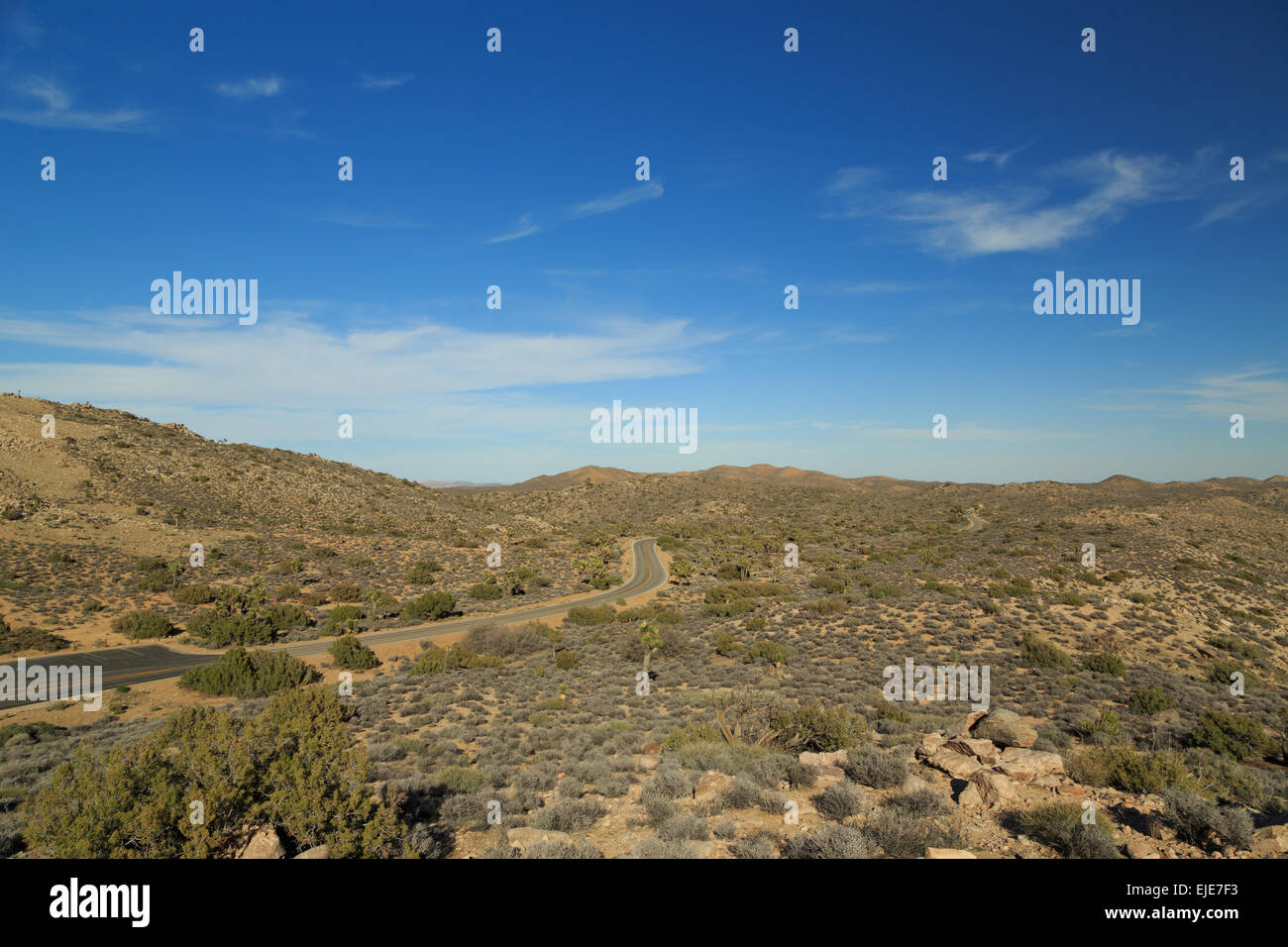 A photograph of Keys View in Joshua Tree National Park, in California ...