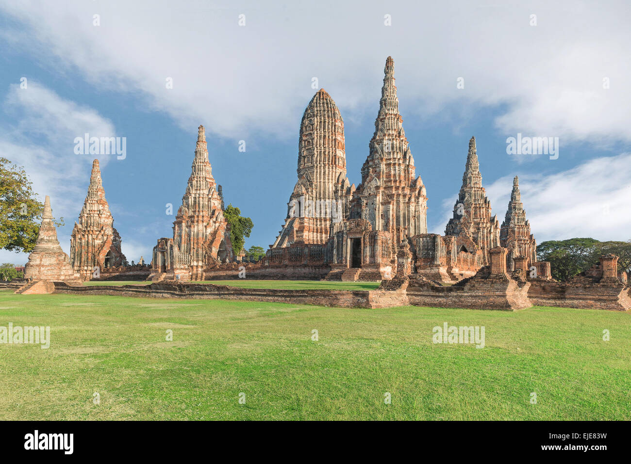 Wat Chaiwatthanaram Temple in Ayutthaya,Thailand Stock Photo