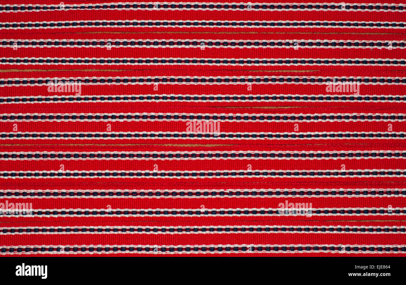 ribbon with red ornament background Stock Photo