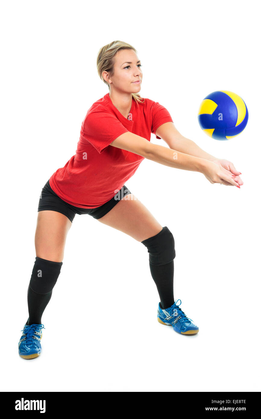 Volleyball indoor woman Cut Out Stock Images & Pictures - Alamy